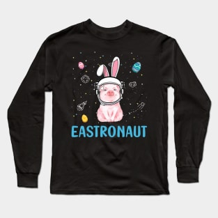 Eastronaut Pig Astronaut Easter Day Long Sleeve T-Shirt